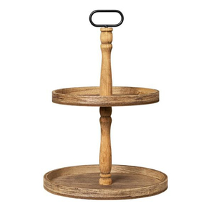 Superior Quality Eco-Friendly Natural Wood 3-<b>Tier</b> <b>Cake</b> Stand Customized Shape Size Dishwasher Safe Wedding Dessert Stand India - Product Image 4