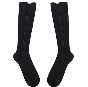 <b>Men's</b> Compression <b>Socks</b> Solid Color Knitted Spandex/Nylon Breathable Summer <b>Sports</b> Wear - Product Image 2
