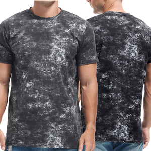 เสื้อยืดคอกลมแขนสั้นผู้ชายลายมัดย้อม ทรงปกติ สวมใส่สบาย ผลิตจากผ้าฝ้ายเจอร์ซีย์ถัก 100% ดีไซน์ลายพิมพ์ - Product Image 3