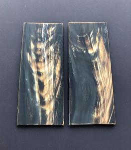 Hand <b>Crafted</b> Black With White Strips Water Buffalo Horn Plate for Eyewear Frames Natural Horn Optical Frame Material - Product Image 5