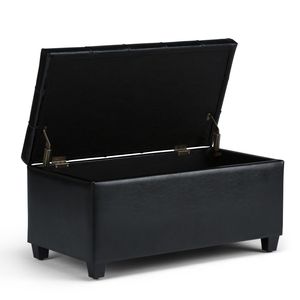 Panca contenitore Midnight Black Sienna: Sgabelli e pouf eleganti - Product Image 6