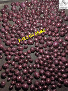 Venta al por mayor Natural Star Granate Cabochon Hecho a mano Tinny Flat Back Piedra preciosa Piedra misma imagen Piedras preciosas sueltas a precio competitivo - Product Image 2