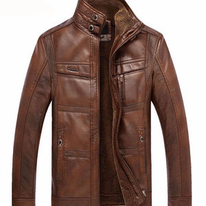 แจ็คเก็ตหนังขายดีสำหรับผู้ชาย คุณภาพสูงแบบใหม่ พร้อมโลโก้สั่งทำพิเศษ และแจ็คเก็ตหนังสีพื้นสไตล์ใหม่สำหรับผู้ชาย - Product Image 5