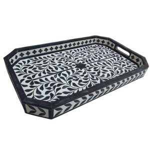 Plateau Feng Shui de Luxe Fait Main Écologique avec Incrustations en Os – Design Décoratif Élégant, Qualité Supérieure pour la Maison et la Cuisine (Idéal pour Servir) - Product Image 6