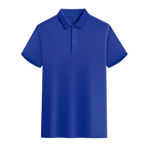 Polo en soie à manches courtes, design uni, avec broderie de logo personnalisée OEM, col à revers, 100% coton tricoté, Dark Cultural - Product Image 1