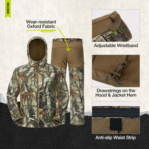 Ensemble de veste et pantalon de chasse et de randonnée camouflage de qualité supérieure, durable, pour l'extérieur, fabriqué par un fabricant professionnel - Product Image 6