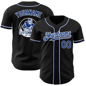 Venta al por Mayor del Jersey de Béisbol Auténtico Negro y Blanco Personalizado de OMMIZ INDUSTRY, el Más Vendido - Product Image 1