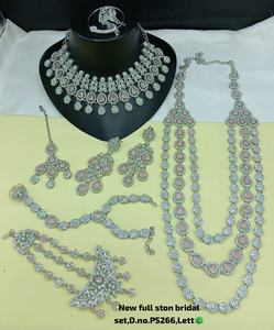 Elegante Conjunto de Joyería Étnica de Latón de Alta Calidad para Novia, Compromiso, Boda, Fiesta, con Baño de Rodio y Zirconia, Collar Gargantilla Shadow - Product Image 1