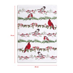 Serviettes de cuisine imprimées avec un magnifique motif de Noël, 100% OEM, de qualité supérieure, neuves, en provenance d'Inde, à prix abordable. - Product Image 5