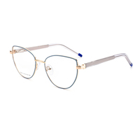 Nouvelles montures de lunettes optiques en métal style œil de chat, prix d'usine, montures de lunettes en métal, montures optiques, lunettes de lecture