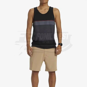 เสื้อกล้ามออกกำลังกายผู้ชายสั่งทำพิเศษ เนื้อผ้าฝ้ายถัก 100% ระบายอากาศได้ดี พร้อมดีไซน์ล้างสีแบบวินเทจ ลำลอง ไม่มีแขน โลโก้ด้านหน้า - Product Image 5