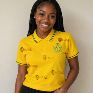 Últimos Diseños de Camisetas Polo de Algodón Piqué con Cuello a Rayas y Botones Bordados con el Escudo de la Hermandad Chi Eta Phi 1932 para Mujer - Product Image 1