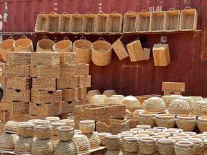 Natural Rattan Woven <b>Basket</b> from Vietnam Handmade <b>Storage</b> Organizer for Clothes Laundry <b>Toys</b> Plants and Household Items - Product Image 5