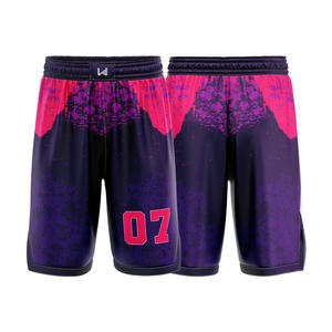 Pantalones Cortos de Baloncesto con Logotipo Personalizado, Impresión por Transferencia de Calor en la Parte Delantera y Trasera, Logotipos del Equipo, Tallas Grandes, Transpirables, de Secado Rápido, 100% Poliéster, Unisex - Product Image 4