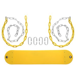 Set Seggiolino Altalena Robusto per Interni/Esterni Giallo, Ricambio per Altalene, Scivoli, Attrezzature da Palestra in Acciaio/Metallo, Massima Portata 500kg, per Giardino, Scuola, Casa - Product Image 6