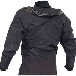 Men <b>Black</b> Waterproof Nylon <b>Work</b> Coverall with Zipper Design and Reflective Stripes - Product Image 4