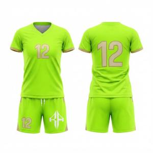 Nuevo Uniforme de Fútbol Verde con Logotipo Blanco para Mujer, Corte Regular, Cierre de Pullover, Manga Corta, Estampado Sublimado RIVIAN ATLANTIC - Product Image 1