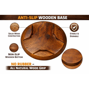 Rodillo y Tabla para Chapati de Madera de Acacia Smart Art, Forma Redonda, Roti Chakla Belan, para Accesorios de Cocina - Product Image 6