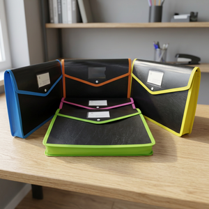 Colorful PVC Document <b>Folder</b> <b>A4</b> Size with Transparent Window and Gusseted Expandable Design for Organized Storage Durable <b>File</b> - Product Image 3