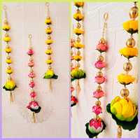 Guirlande décorative artificielle de marguerites bohèmes, artisanat de haute qualité, style Art Déco, avec pompons, pour anniversaire, mariage, mandap, scène, fête