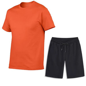 Men's Olive Green <b>T</b>-<b>Shirt</b> And Shorts Set Two Piece Crewneck Tee With Matching Shorts Casual Activewear Lounge Wear - Product Image 3