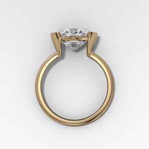 Wholesale F VS Oval CVD Diamond East West <b>Ring</b> 14K Real Gold 2 CT Moissanite Bezel 1.7mm Band Factory Supplier OEM IGI Certified - Product Image 3