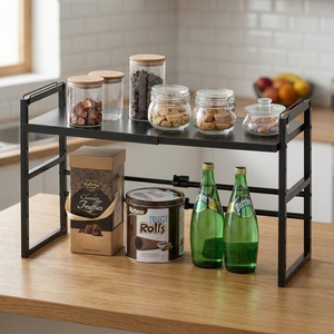 Shopee OEM EBay Organizer Taiwan Factory Household Home Storage Manufacturer DIY Kitchen <b>Expandable</b> Stackable Microwave <b>Shelf</b> - Product Image 2