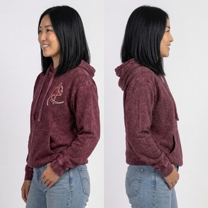 <b>Womens</b> Acid Wash <b>Hoodie</b> Oversized Casual Pullover Made From <b>Soft</b> Premium Cotton Blend Fabric For Everyday Streetwear Fashion - Product Image 5