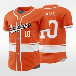 Camiseta de Béisbol Personalizada Naranja Unisex de Manga Corta, Poliéster Transpirable, Corte Regular, para Todas las Temporadas, con Serigrafía - Product Image 1