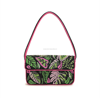 Tas Selempang Wanita Buatan Tangan Gaya Bohemian India Kapasitas Besar, Clutch Belanja Malam dengan Gaya Boho Berhias Manik-Manik untuk Penggunaan Sehari-hari