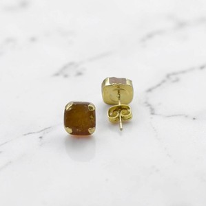 ต่างหูทำมือประดับพลอยซิทรินดิบขนาด 8-10 มม. สำหรับผู้หญิง - Product Image 4