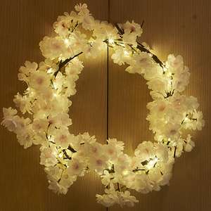 Lumières décoratives LED romantiques à fleurs de cerisier, blanc chaud, pour intérieur et extérieur, fêtes, mariages, décoration de la maison et du jardin - Product Image 2