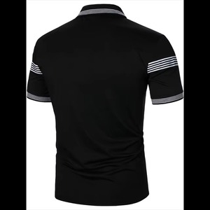 Camisa de Golf para Hombre, de Manga Corta, Casual, Bordada, de Punto, Antiarrugas, con Bolsillo, Diseño de Lujo, Cuello Camisero con Botones, Gran Venta - Product Image 6