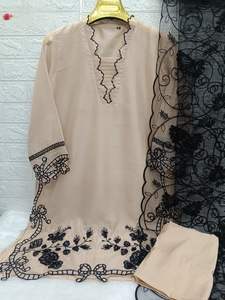 Magnifique ensemble Salwar Kameez en soie Georgette brodée, tenue traditionnelle indienne de luxe pour femme, idéal pour les mariages et les fêtes, livraison rapide - Product Image 3