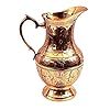 Vintage Brass Water Pitcher With Handle Ornate Floral Design Metal Drinkware Without Lid - Product Image 4