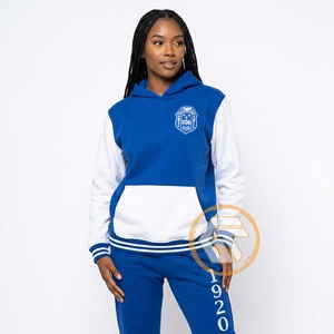 Ensemble 2 pièces à capuche pour femme Zeta Phi Beta Sorority Fraternity, en molleton de coton uni, brodé, respirant et à séchage rapide - Product Image 4