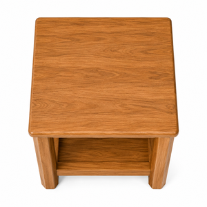 Modern Scandinavian Solid Teak Wood Round Dining Side <b>Table</b> <b>End</b> <b>Table</b> with Open <b>Storage</b> Shelf Handcrafted Furniture - Product Image 3