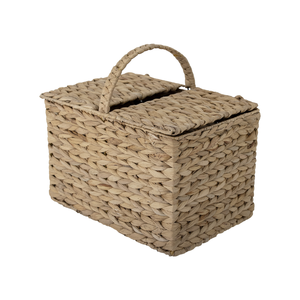 Water Hyacinth Wicker Picnic <b>Basket</b> with Lid <b>Gift</b> <b>Baskets</b> for <b>Easter</b>, Weddings, Garden and Home Decor from Vietnam - Product Image 1