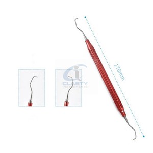 CLASTY INSTRUMENTS CI-DT-R-404 7 pièces Instruments dentaires en acier inoxydable pour détartrage et parodontie, multicolores, réutilisables, Classe I, usage buccal - Product Image 3