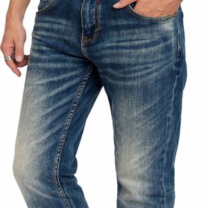 กางเกงคาร์โก้เดนิมทรงหลวมคุณภาพสูงสำหรับผู้ชาย ระบายอากาศได้ดี สวมใส่สบาย เย็บอย่างแข็งแรง สไตล์สตรีทแวร์ สีพื้น ลุคสบายๆ ทรงหลวม - Product Image 5