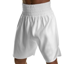 Custom Logo Front Kick Boxing Shorts Adults Breathable 100% Polyester Quick Dry Martial Arts <b>Trunk</b> Wear Comfortable Training - Product Image 1