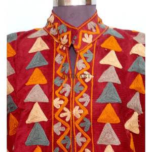 Veste courte brodée à la main en cotisse, style ethnique, pour l'hiver – Vêtements d'extérieur traditionnels et tendance pour femme, vente en gros - Product Image 2