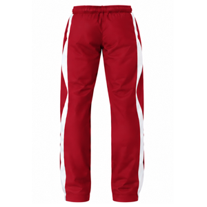 Red White Hooded Tracksuit Set Full Zip <b>Jacket</b> <b>Straight</b> Leg Pants Custom Athletic Training Sportswear Two Piece Team Uniform - Product Image 5