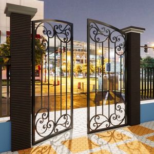 Diseños de Puertas de Hierro Personalizadas para Entradas de Jardín Ecológicas de 7 pies - Puertas de Seguridad Exteriores Elegantes y Seguras para el Hogar - Product Image 6