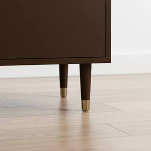 PKP FURNITURE Modern Chocolate Brown 2 Drawer Cabinet Wood <b>Bedroom</b> Midcentury Floor Mount Durable Eco-Friendly Inflatable Home - Product Image 3