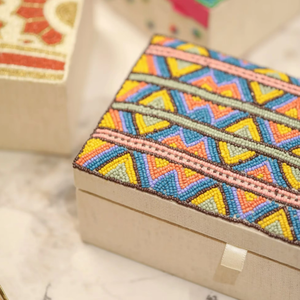 Luxurious Colorful Beaded Jewelry Organizer for Accessories & Gem Storage <b>Wedding</b> <b>Gift</b> Jewelry sweet <b>box</b> case at Wholesale Price - Product Image 2