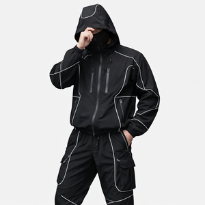 Custom Manufacturer Techwear Thermochromic Streetwear Heat Reactive Water Reactive Windbreaker B2B <b>Waterproof</b> Rain men's <b>jackets</b> - Product Image 5