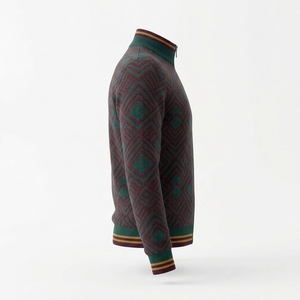 Suéter Cárdigan de Algodón con Logotipo Personalizado para Hombre, Chaqueta con Cierre, Estilo Urbano, Bloques de Color, Suéter Tejido, Ropa de Invierno - Product Image 6