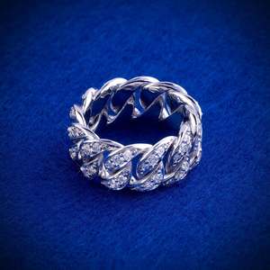 Trendy Chunky Twist Cluster Moissanite Hip Hop Diamond <b>Rings</b> Mens <b>Rings</b> <b>925</b> Sterling <b>Silver</b> - Product Image 4