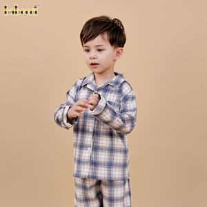 FS28 - Ensemble pyjama à carreaux pour filles - Product Image 4